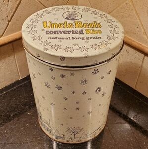 Vintage 1985 Uncle Ben's Rice Collectible Storage Tin